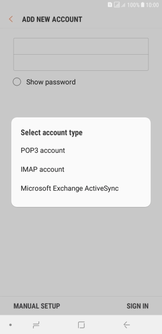 Press POP3 account.