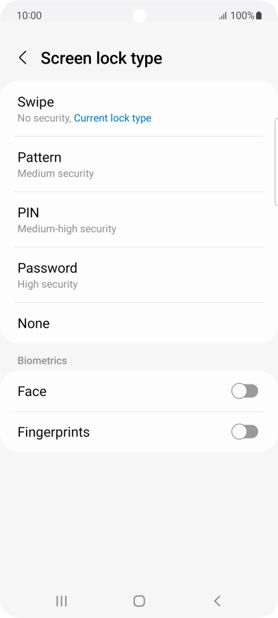 Press Fingerprints.
