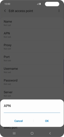 Key in live.vodafone.com and press OK.