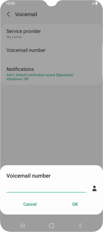 Key in (prefix) 5 (your phone number) and press OK.
