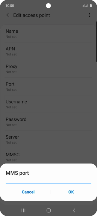 Key in 80 and press OK.
