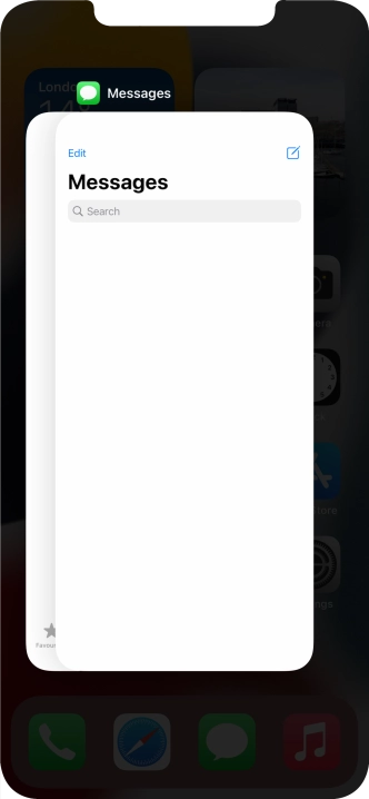 Slide upwards on the required application to end it.