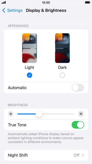 Press Dark.