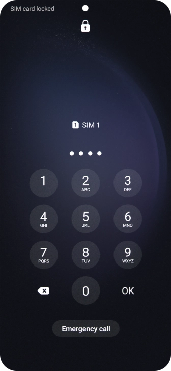 If your SIM is locked, key in your PIN and press OK.