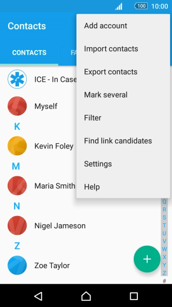 Press Import contacts.