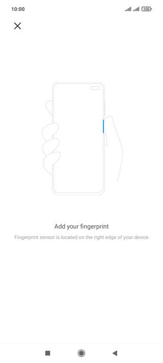 Follow the instructions on the screen to create the phone lock code using your fingerprint.