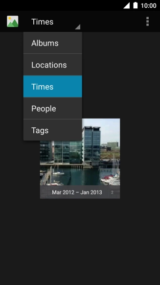 Press Albums and go to the required folder.