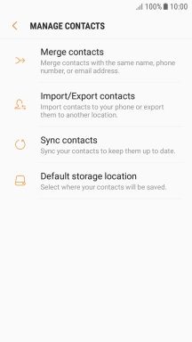 Press Import/Export contacts.