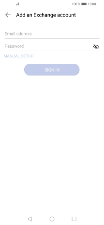 Press Email address and key in your email address.