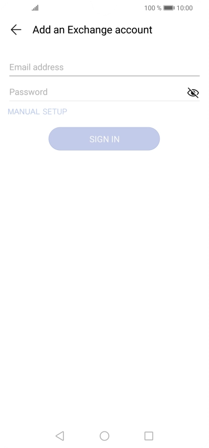 Press Email address and key in your email address.
