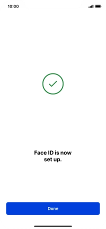 Press Done. If you haven't previously selected a phone lock code, key in a code of your own choice twice.
