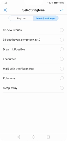 Press the required ring tones to hear them.