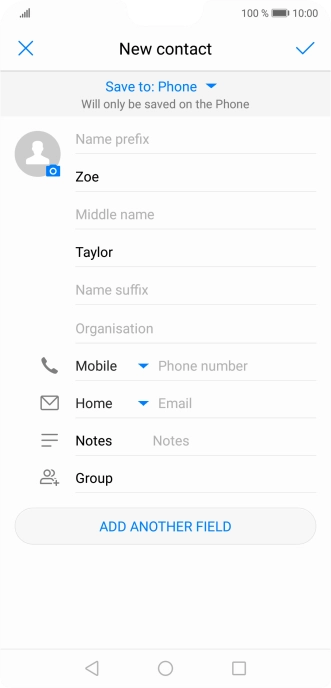 Press Phone number and key in the required phone number.