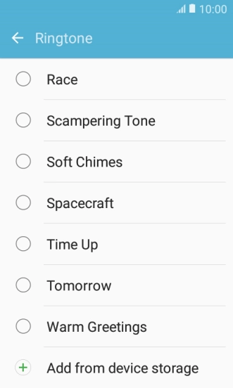 Press Add from device storage.