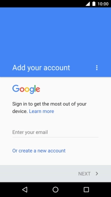 If you don t have a Google account, press Or create a new account and follow the instructions on the screen to create an account.