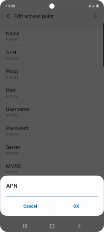 Key in mms.vodafone.net and press OK.