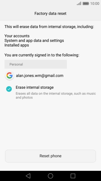 Press Reset phone.