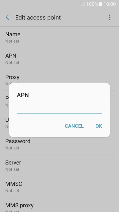 Key in live.vodafone.com and press OK.