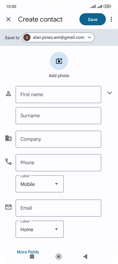 Press the drop down list next to 