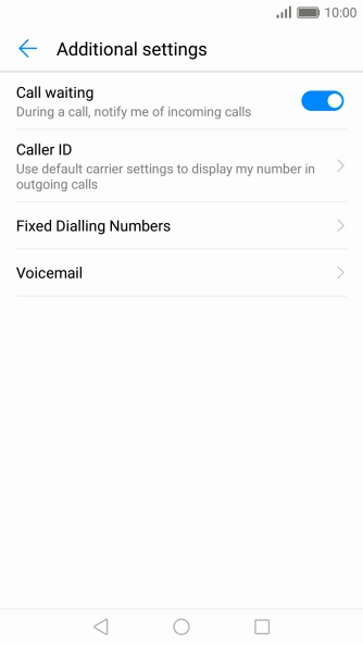 Press Fixed Dialling Numbers.