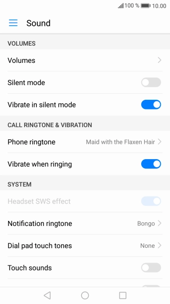 Press the Home key to return to the home screen.