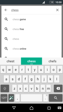 Key in the name or subject of the required app and press the search icon.