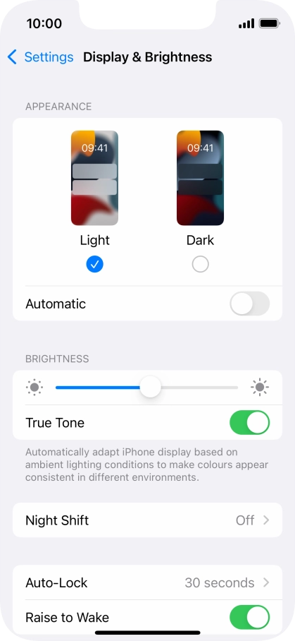 Press Dark.