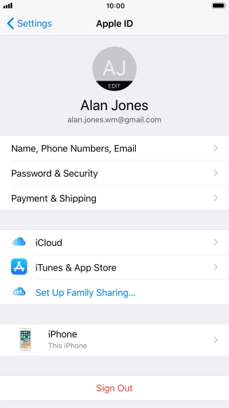 Press iCloud.