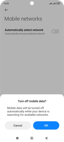 Press OK and your phone will search for networks.