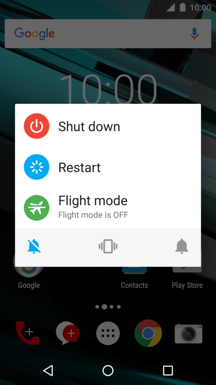 Press the sound icon to turn off silent mode.
