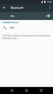 Press the required Bluetooth device and follow the instructions on the screen to pair the device with your phone.