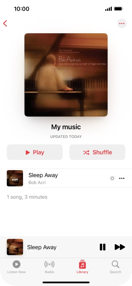 Press the song title.