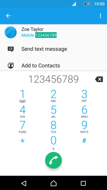 Key in the required number and press the call icon.