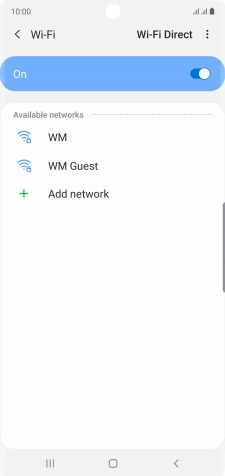 Press the menu icon.