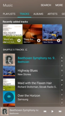 Press the required audio file.