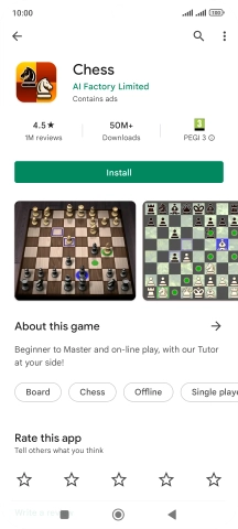 Press Install and follow the instructions on the screen to install the app.