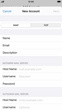 Press IMAP.