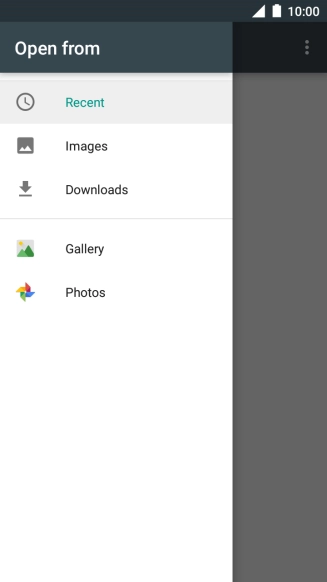 Press Gallery and go to the required folder.