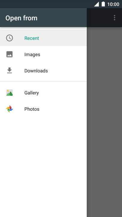 Press Gallery and go to the required folder.