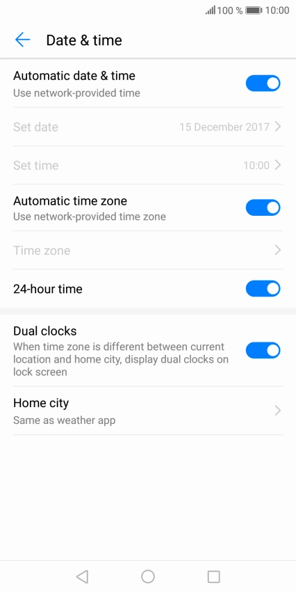 Press the Home key to return to the home screen.