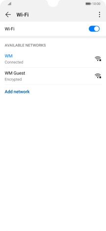Press the menu icon.