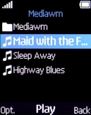 Select the required audio file.