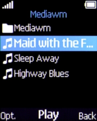 Select the required audio file.