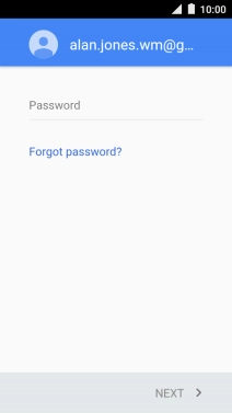Press Password and key in the password for your Google account.