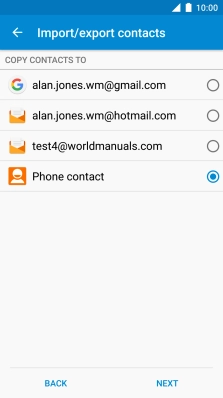 Press Phone contact.