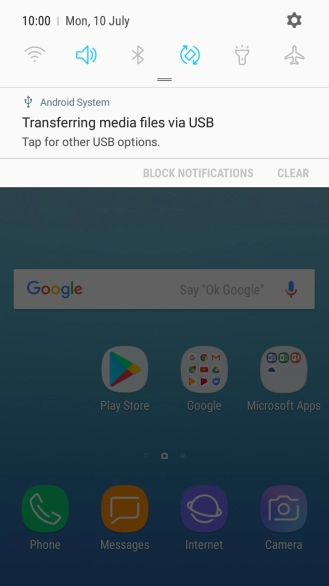 Press the connection icon.