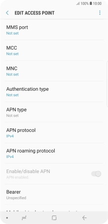 Press MMS port.