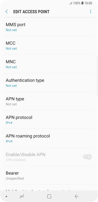 Press MMS port.