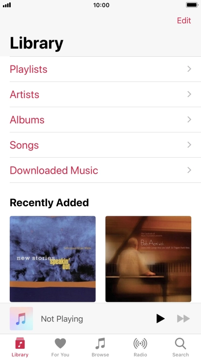 Press Playlists.