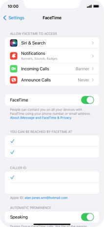 Press the indicator next to 